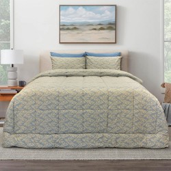 Πάπλωμα Υπέρδιπλο Leafy Green Cotton Lino (220x240) 1Τεμ