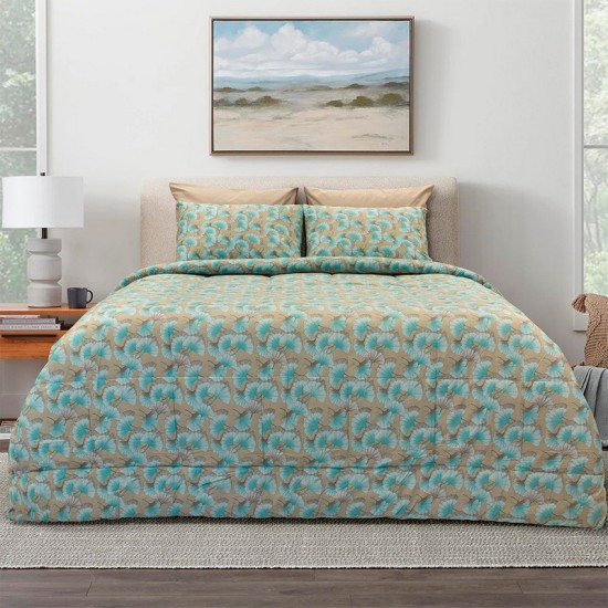 Πάπλωμα Υπέρδιπλο Veltilator Petrol Cotton Lino (220x240) 1Τεμ