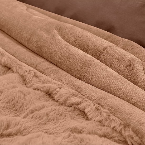 Κουβερτοπάπλωμα Γούνινο Υπέρδιπλο Conilio D.Pink 3D Rabbit Fur Lino (220x240) 1Τεμ