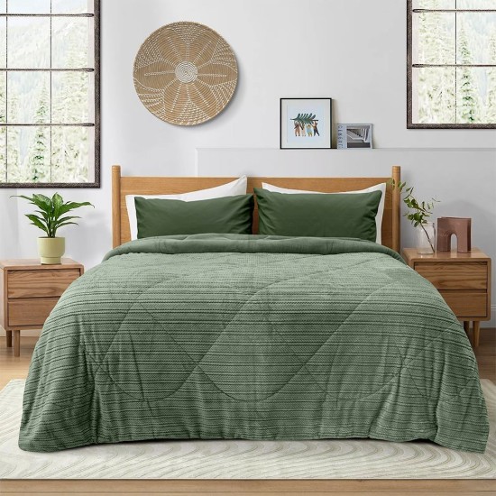 Κουβερτοπάπλωμα Υπέρδιπλο Stacy Khaki Lino (220x240) 1Τεμ