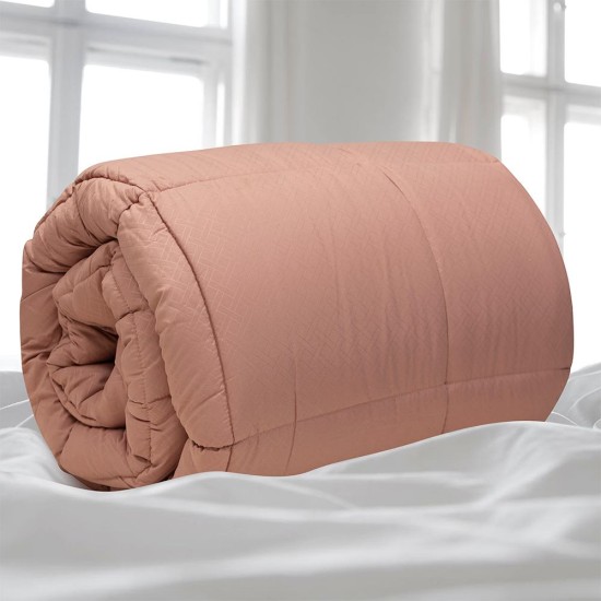 Πάπλωμα Μονό Colcha Blush Pink Micro Lino (160x220) 1Τεμ