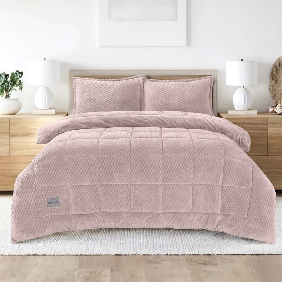 Κουβερτοπάπλωμα Με Sherpa Υπέρδιπλο Lofti Lilac Lino (220x240) 1Τεμ