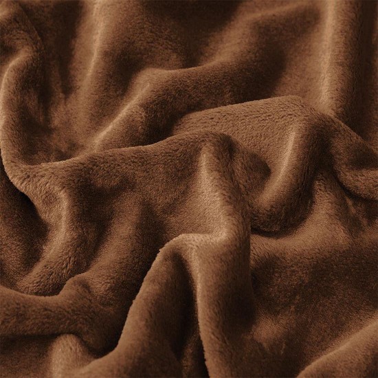 Κουβέρτα Βελουτέ Υπέρδιπλη Pello Brown Lino (220x240) 1Τεμ