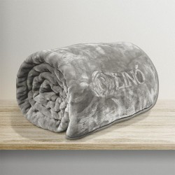 Κουβέρτα Βελουτέ Υπέρδιπλη Vellut Grey Lino (220x240) 1Τεμ