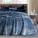 Κουβέρτα Βελουτέ Μονή Vellut Blue Lino (160x220) 1Τεμ