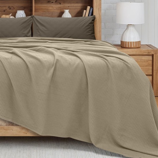 Κουβέρτα Πικέ King Size Cocoon Mocha Cotton Lino (240x260) 1Τεμ