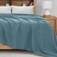 Κουβέρτα Πικέ King Size Cocoon Petrol Cotton Lino (240x260) 1Τεμ