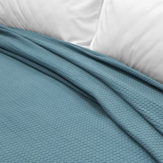 Κουβέρτα Πικέ King Size Cocoon Petrol Cotton Lino (240x260) 1Τεμ