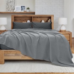 Κουβέρτα Πικέ King Size Cocoon Grey Cotton Lino (240x260) 1Τεμ