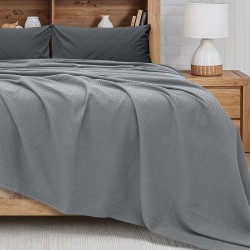 Κουβέρτα Πικέ King Size Cocoon Grey Cotton Lino (240x260) 1Τεμ