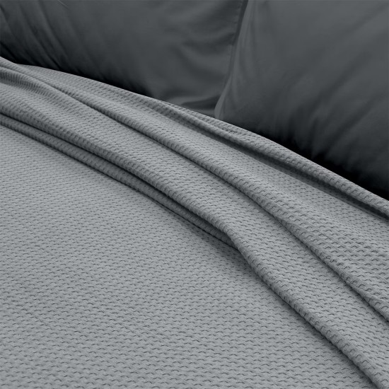 Κουβέρτα Πικέ King Size Cocoon Grey Cotton Lino (240x260) 1Τεμ