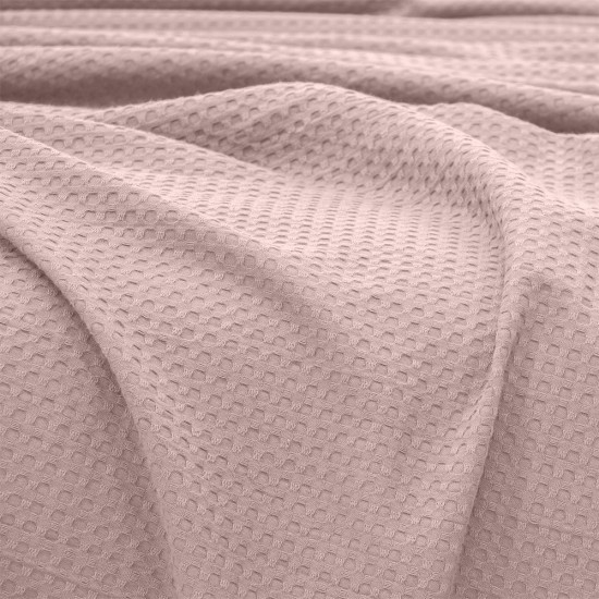 Κουβέρτα Πικέ Υπέρδιπλη Cocoon Pink Cotton Lino (220x240) 1Τεμ