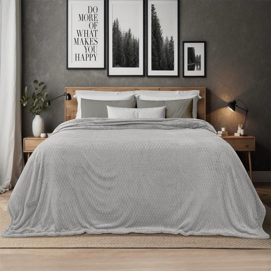 Κουβέρτα Fleece Με Sherpa Μονή Lofti Ασημί Lino (160x220) 1Τεμ