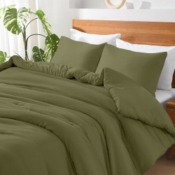Μαξιλαροθήκες Σετ Basico Khaki Polycotton Lino (50x70) 2Τεμ