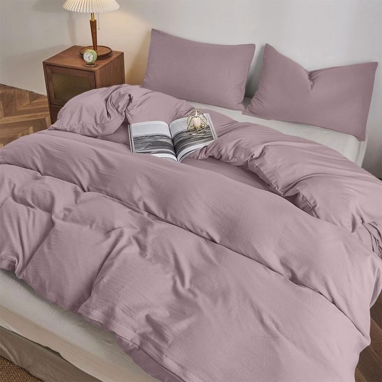 Κατωσέντονο Υπέρδιπλο Moderna Amethyst Cotton Lino (160x200+32) Με Λάστιχο 1Τεμ