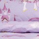 Σεντόνια Παιδικά Μονά Σετ Dreamy Castleland Lilac Cotton Lino (170x260) 3Τεμ