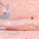 Σεντόνια Παιδικά Μονά Σετ Dreamy Dancers Coral Cotton Lino (170x260) 3Τεμ