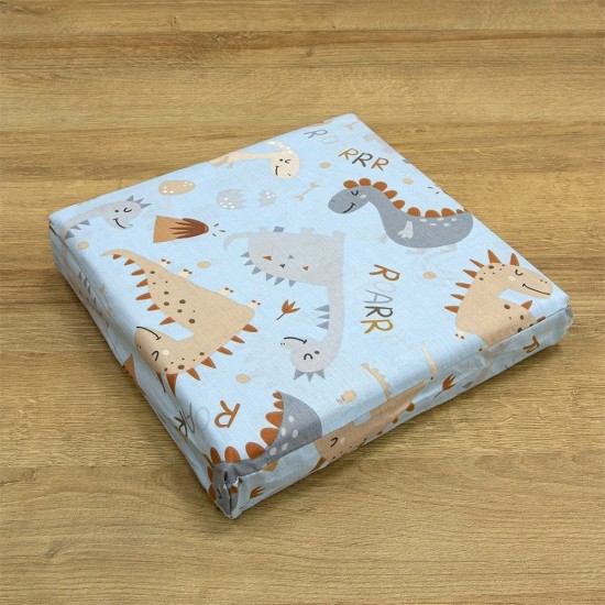 Σεντόνια Παιδικά Μονά Σετ Jurrasic Nap Petrol Cotton Lino (170x260) 3Τεμ