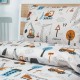 Σεντόνια Παιδικά Μονά Σετ Playground Town Grey Cotton Lino (170x260) 3Τεμ