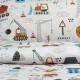 Σεντόνια Παιδικά Μονά Σετ Playground Town Grey Cotton Lino (170x260) 3Τεμ