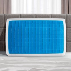 Μαξιλάρι Ύπνου Μέτριο Anatomic 2IN1 Gel Pillow Memory Foam Lino (60x40+12) 1Τεμ