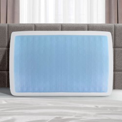 Μαξιλάρι Ύπνου Μέτριο Anatomic 2IN1 Gel Pillow Memory Foam Lino (60x40+12) 1Τεμ