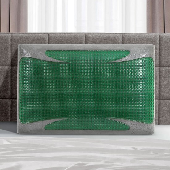 Μαξιλάρι Ύπνου Μέτριο Anatomic Green Bubble Gel Pillow Lino (60x40+13) 1Τεμ