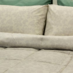 Παπλωματοθήκη Μονή Σετ Gardenia Taupe Cotton Lino (160x240) 2Τεμ