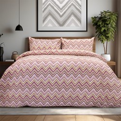 Παπλωματοθήκη Μονή Σετ Flots Pink Cotton Lino (165x245) 2Τεμ