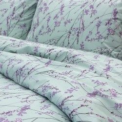 Παπλωματοθήκη Μονή Σετ Amandes Lilac Cotton Lino (165x245) 2Τεμ