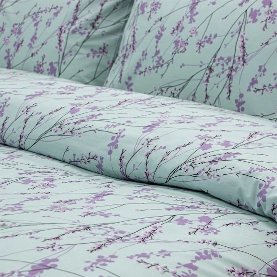 Παπλωματοθήκη Μονή Σετ Amandes Lilac Cotton Lino (165x245) 2Τεμ