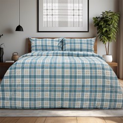 Παπλωματοθήκη Μονή Σετ Panier Blue Cotton Lino (165x245) 2Τεμ Παπλωματοθήκη Μονή Σετ Panier Blue Cotton Lino (165x245) 2Τεμ