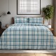Παπλωματοθήκη Υπέρδιπλη Σετ Panier Blue Cotton Lino (225x245) 3Τεμ