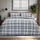 Παπλωματοθήκη Υπέρδιπλη Σετ Panier Grey Cotton Lino (225x245) 3Τεμ