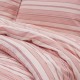 Σεντόνια Μονά Σετ Carril Pink Cotton Lino (105x200+32 ) Με Λάστιχο 3Τεμ