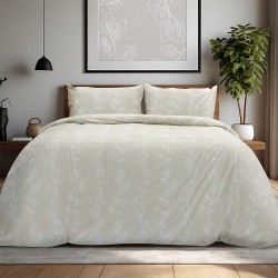 Παπλωματοθήκη Υπέρδιπλη Σετ Dejar Beige Cotton Lino (225x245) 3Τεμ
