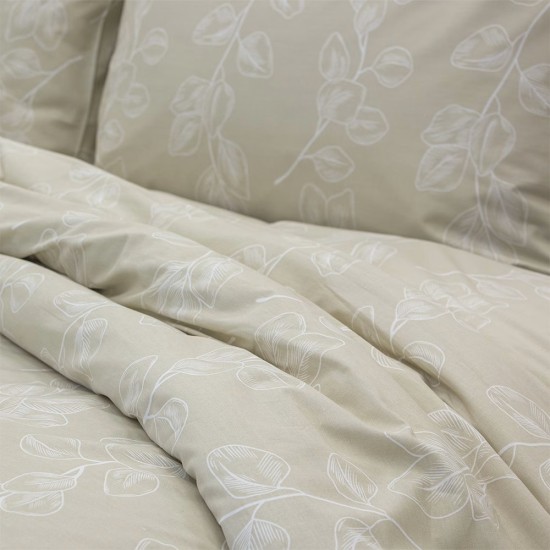 Παπλωματοθήκη Μονή Σετ Dejar Beige Cotton Lino (165x245) 2Τεμ