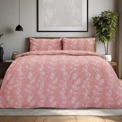 Παπλωματοθήκη Μονή Σετ Dejar Pink Cotton Lino (165x245) 2Τεμ