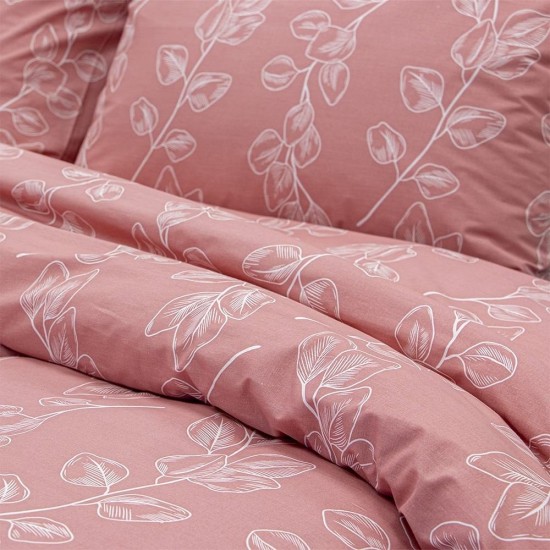 Παπλωματοθήκη Υπέρδιπλη Σετ Dejar Pink Cotton Lino (225x245) 3Τεμ