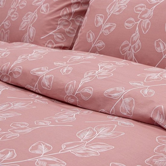 Παπλωματοθήκη Υπέρδιπλη Σετ Dejar Pink Cotton Lino (225x245) 3Τεμ
