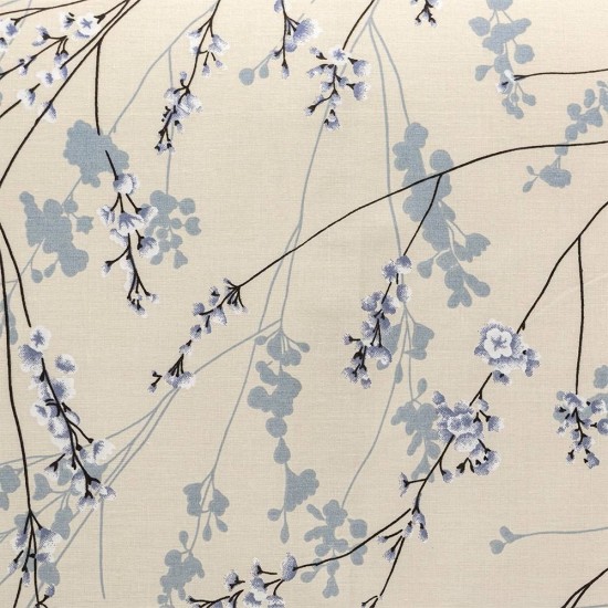 Σεντόνια Μονά Σετ Amandes Blue Cotton Lino (105x200+32 ) Με Λάστιχο 3Τεμ