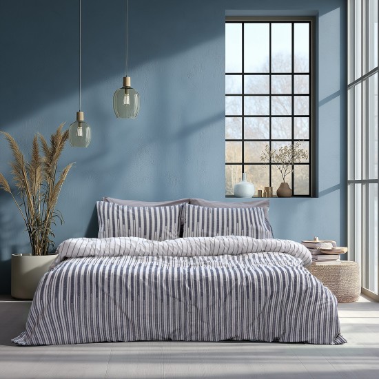 Μαξιλαροθήκες Σετ Elan Grey Cotton Lino (52x75) 2Τεμ