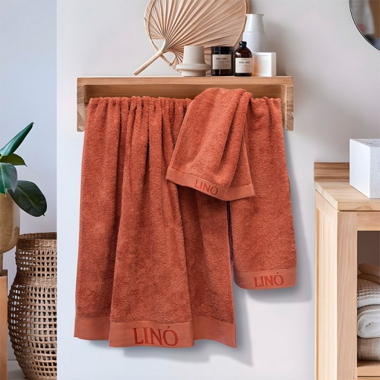 Πετσέτα Προσώπου Brandy Terracotta Cotton Lino (50x100) 1Τεμ Πετσέτα Προσώπου Brandy Terracotta Cotton Lino (50x100) 1Τεμ