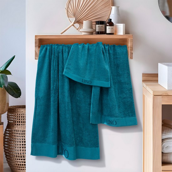 Πετσέτα Προσώπου Brandy Petrol Cotton Lino (50x100) 1Τεμ Πετσέτα Προσώπου Brandy Petrol Cotton Lino (50x100) 1Τεμ