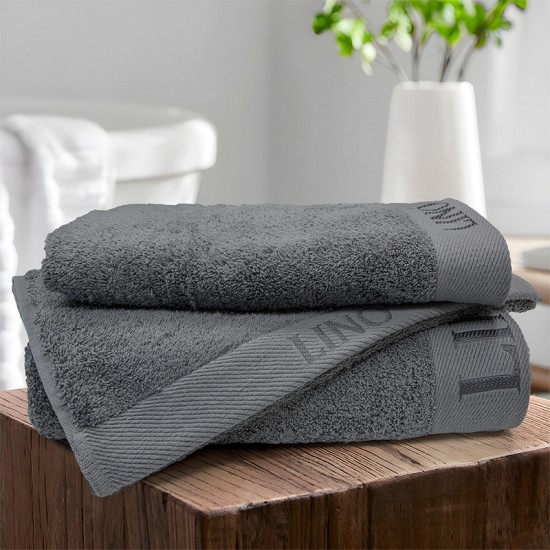 Πετσέτα Προσώπου Brandy Grey Cotton Lino (50x100) 1Τεμ Πετσέτα Προσώπου Brandy Grey Cotton Lino (50x100) 1Τεμ