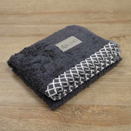 Πετσέτα Χεριών Marley Anthracite Cotton Lino (30x50) 1Τεμ