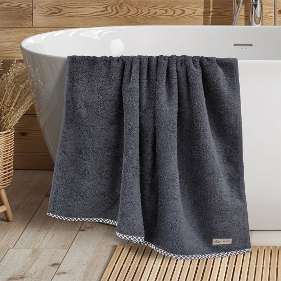 Πετσέτα Μπάνιου Marley Anthracite Cotton Lino (80x150) 1Τεμ