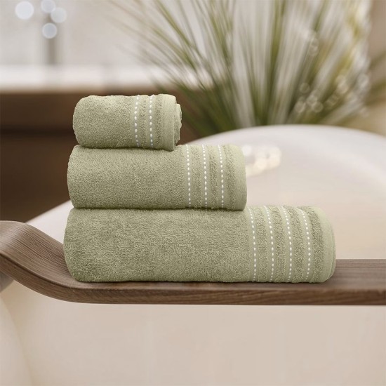 Πετσέτες Σετ Veluva Lemon Cotton Lino 3Τεμ