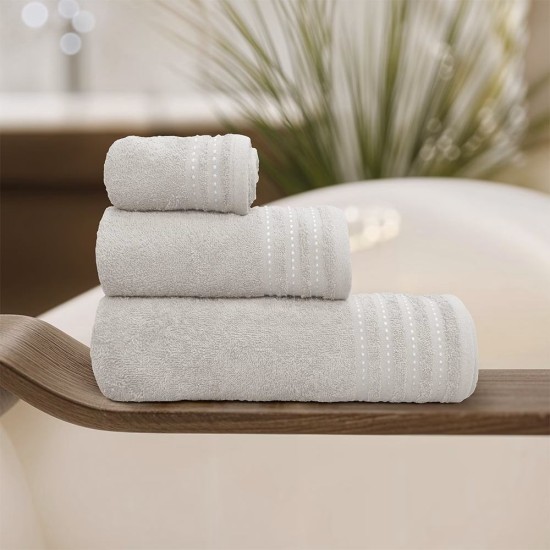 Πετσέτες Σετ Veluva Ecru Cotton Lino 3Τεμ