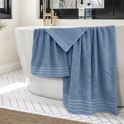 Πετσέτες Σετ Veluva Petrol Cotton Lino 3Τεμ